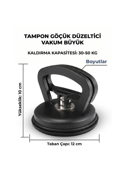 Büyük Boy Vakumlu Göçük Düzeltici Ve Cam Taşıma Aparatı Tampon Kaporta Ezik Düzeltici Pratik Oto Onarım Aleti 5224