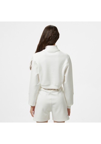United4 Unıted4 Örme Crop Kadın Ekru Sweatshirt Cuko25ss Krem