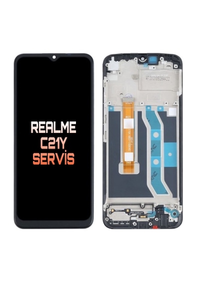 Oppo Realme C21y Lcd Ekran Dokunmatik Servis Çıtalı Rmx3263