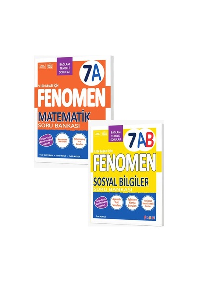 2027 7.sınıf 7a Matematik- 7ab Sosyal Bilgiler Maarif Yeni Müfredat Soru Bankası Seti 2 Kitap Kolay-orta