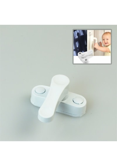 Pvc Pimapen Pencere Cam Balkon Kapısı Güvenli Emniyet Kilidi 5639 Açık Bej