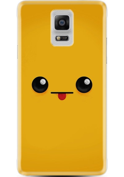 Samsung Uyumlu Galaxy Note 4 Kılıf Silikon Desenli Yellow Sweet 1817