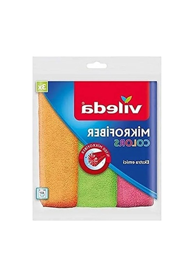 Mikrofiber Temizlik Bezi, 3'lü Paket, Renkli Seçenekler Açık Bej