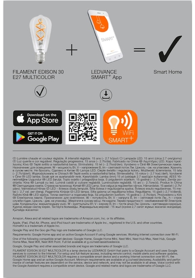 Ledvance Smart Led Wıfı Edıson Flament 4.5w