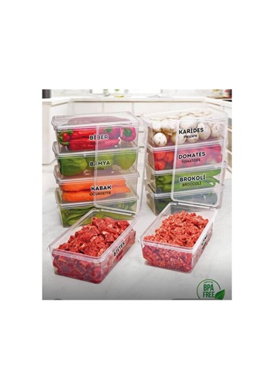 Kapaklı Derin Dondurucu Difriz Saklama Kabı - Buzdolabı Düzenleyici 1750 Ml- 10 Adet - 923497050 Diğer