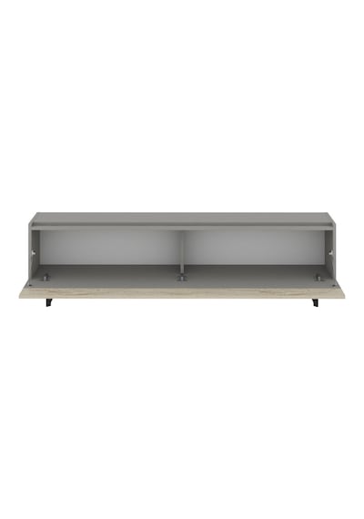 Sign Kapaklı Tv Ünitesi, Tv Sehpası - Metal Ayak - Gri/traverten - Gri Gri