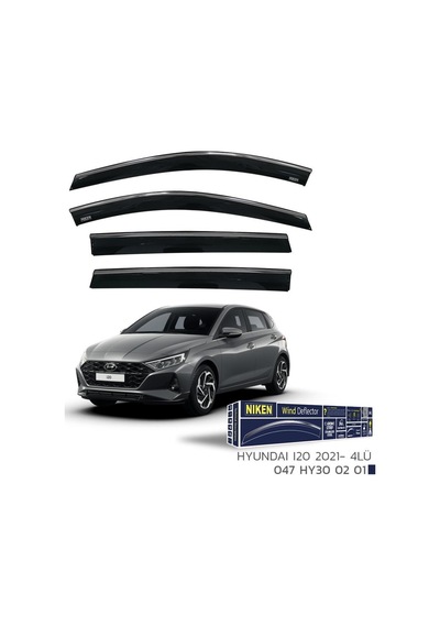 Hyundai i20 Niken Kromlu Cam Rüzgarlığı 4lü Set 2021 ve Üstü