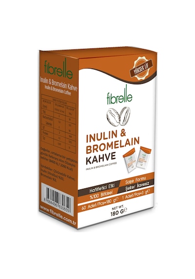 Fibrelle İnülin-bromelain Kahve  60 Adet 3gr Saşe 180g Diğer