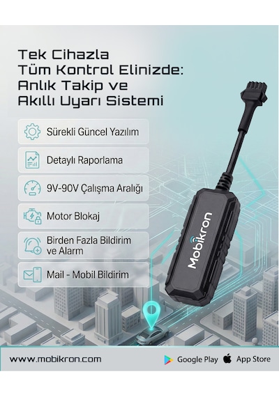 Mk190-1 2026 Nesil Araç Takip Cihazı - 12 Ay Hat+server Dahil - Uzaktan Motor Blokajlı Tak Çalıştır