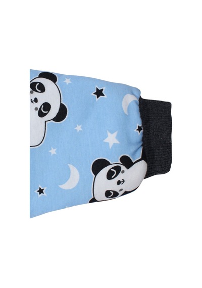 Bebegen Erkek Çocuk Mavi Panda Yıldız Desenli Uyku Tulumu 2.5 Tog Çok Renkli