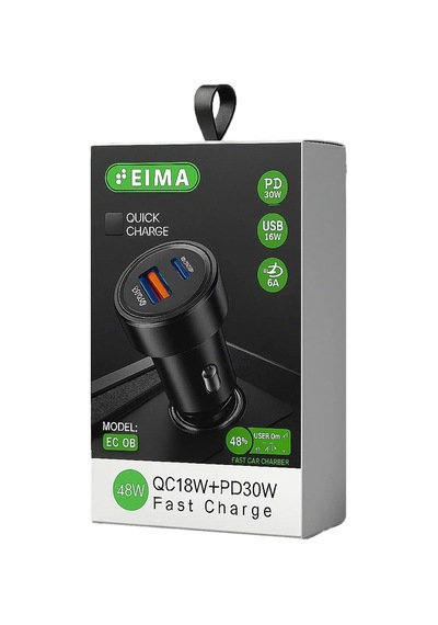 Eıma 48w Oto Şarj Başlığı Qc18w + Pd30w Hızlı Şarj Ec-06