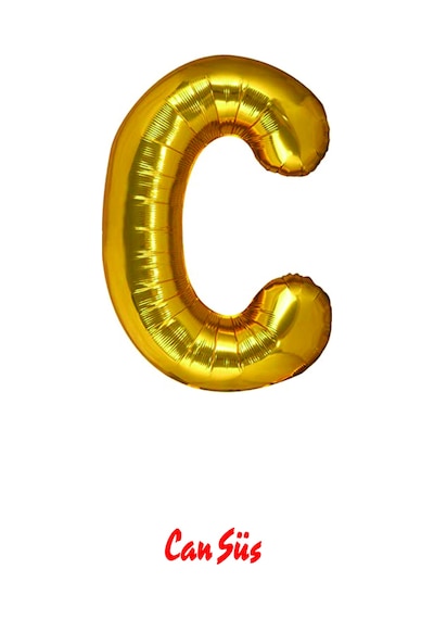 Harf Folyo Balon Gold 100cm 40 Inç C