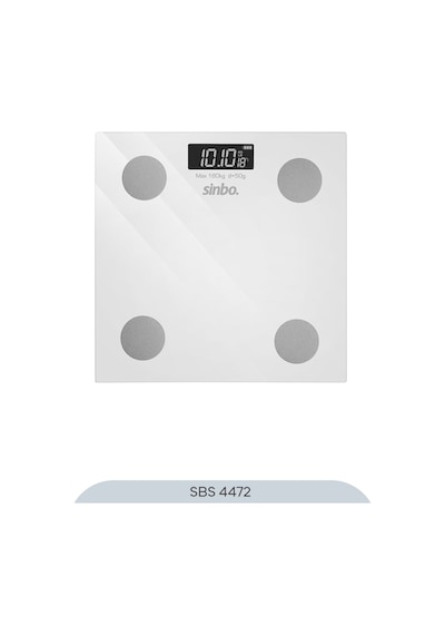 Sinbo SBS-4472 Bluetooth Dijital Yağ Su Kas Vücut Kitle Endeksi Kilo Ölçer Tartı Baskül