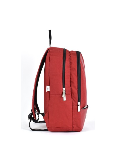Sisley Okul Sırt Çantası Unisex Çok Gözlü Günlük Seyahat Sırt Çantası Bordo