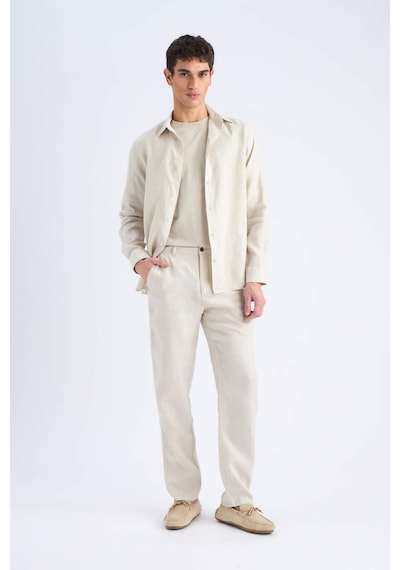 DeFacto %100 Keten Relax Fit Rahat Kesim Düz Paça Yazlık Pantolon C1117AX25SPGR350 DeFacto %100 Keten Relax Fit Rahat Kesim Düz Paça Yazlık Pantolon C1117AX25SPGR350