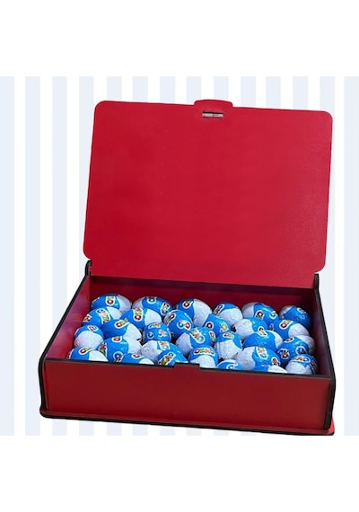 Ozmo Mini Yumurta 35 Adet Kırmızı Ahşap Hediye Kutusu Yumurta Sevdiklerinize Hediye Ozmo Mini Eggs Kırmızı Ahşap Kutulu