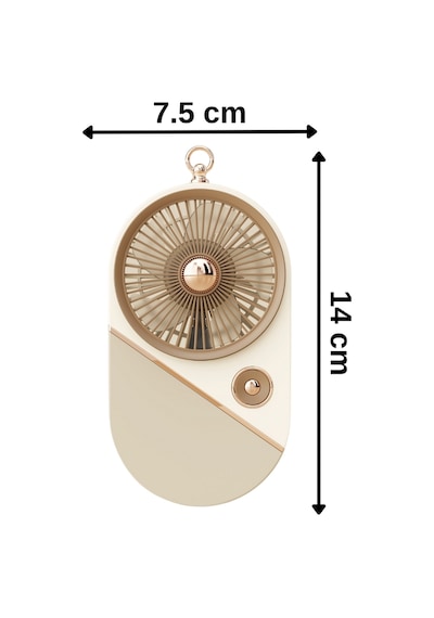 Taşınabililir Mini Usb Şarjlı 3 Kademeli El Vantilatör Fan Soğutucu Ys2528 Kahverengi Açık