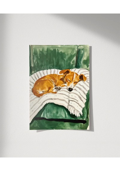 Çerçevesiz Poster Minik Dostun Dinlenişi