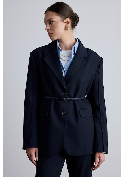Manuka Klasik Kesim Blazer Ceket Lacivert Lacivert