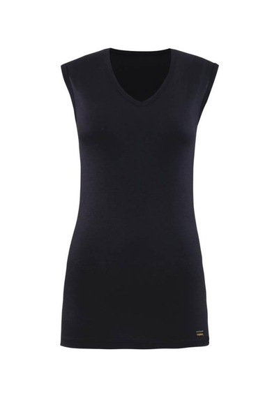Blackspade 9243 Unisex Siyah V Yaka Sıfır Kol Thermal