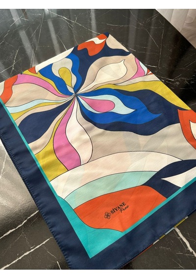Siyane Scarf Naturel Desen Şal 07 Çok Renkli