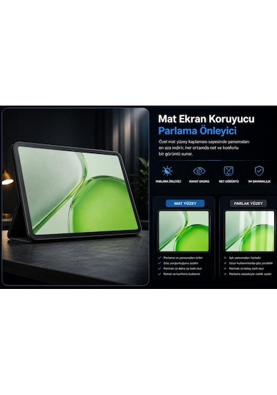 Honor Pad X9b Max İle Uyumlu Mat Ekran Koruyucu 13 İnç Parmak İzi Bırakmayan Yansıma Ve Parlama Önleyici Koruma, 9h Kırılmaz Esnek Nano Cam