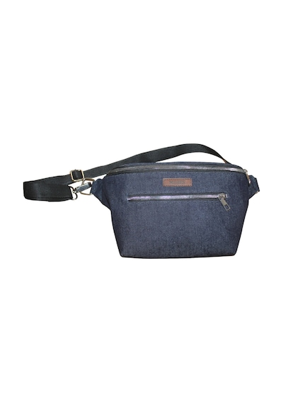 Mebes Kot Denim Bel Çantası Kadın Erkek Kullanımına Uygun Lacivert Renk Lacivert
