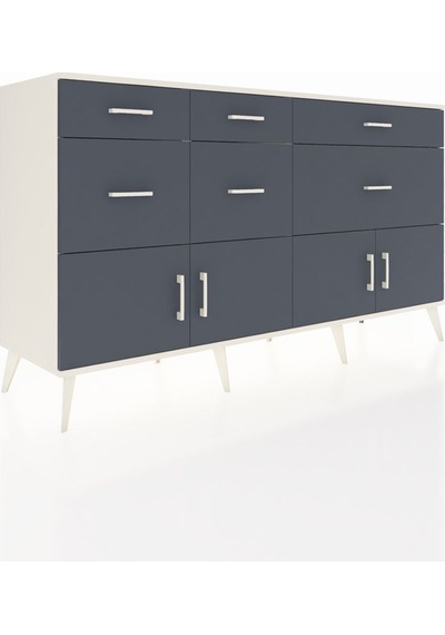 Kronos Konsol Tek Raflı 6 Çekmeceli 4 Kapaklı 176x59x99 Aytaşı-an Aytaşı-antrasit Kronos Konsol Tek Raflı 6 Çekmeceli 4 Kapaklı 176x59x99 Aytaşı-an Aytaşı-antrasit