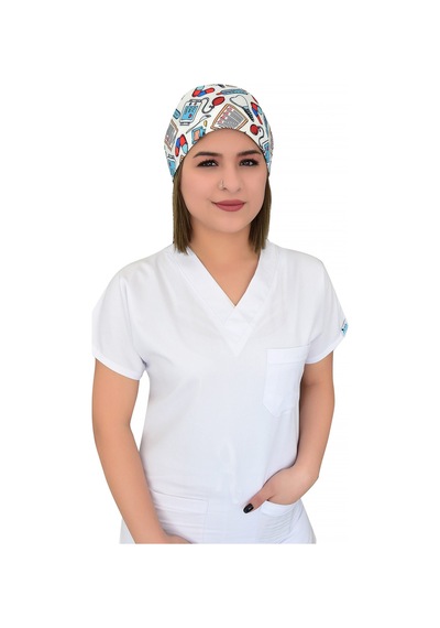 Beyaz İlk Yardım Desenli Cerrahi Bone
