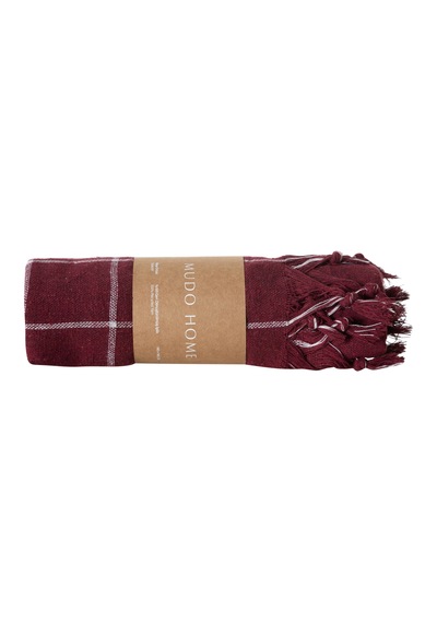 Mudo Home Edwın Bordo Çok Amaçlı Örtü 140x140 Cm 1484674