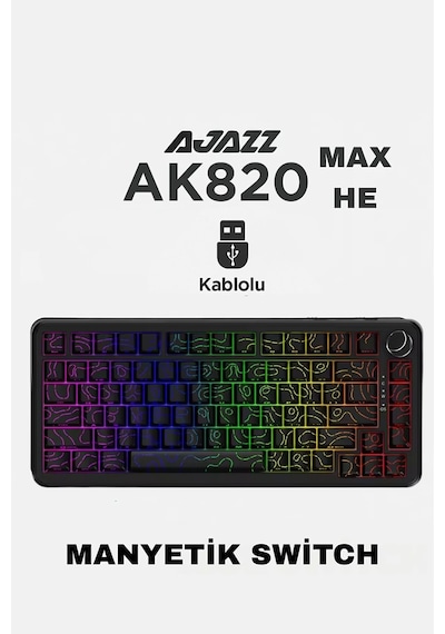Ak820 Max He Kablolu Mekanik Oyun Klavyesi, Rapid Trigger, Rgb Aydınlatma, Hall Effect Ak820 Max He Kablolu Mekanik Oyun Klavyesi, Rapid Trigger, Rgb Aydınlatma, Hall Effect
