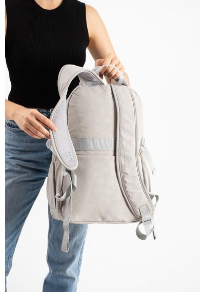 Ventis Maskotlu Unisex Okul Çantası Lise Ortaokul Sırt Çantası 43 30 Cm Çok Cepli Vnt9-a Gri