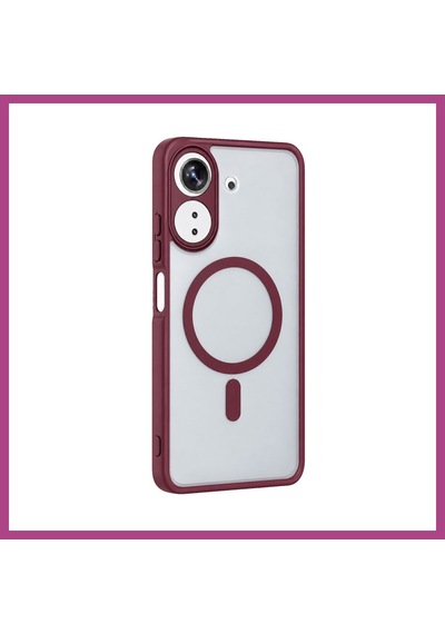 Gees Global Redmi 13c Loji Magsafe Kapak - Bordo Gbzs