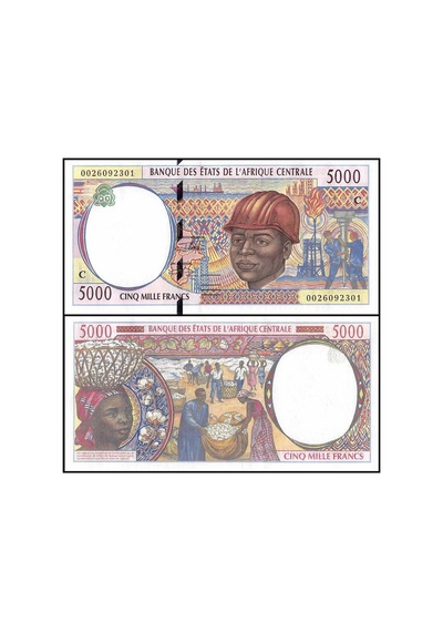 Merkezi Afrika Kongo 2000 Yılı 5000 Francs Kağıt Para Çil Unc Koleksiyon Para Nadir