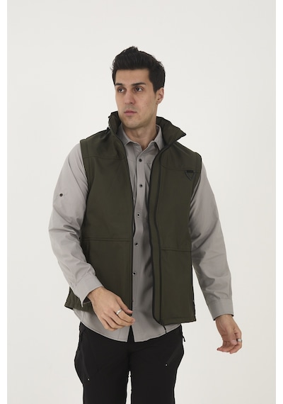 Camp Scoutland Camp460 Outdoor Tactical Softshell Su & Rüzgara Dayanıklı Erkek Taktik Yelek & Mont Haki