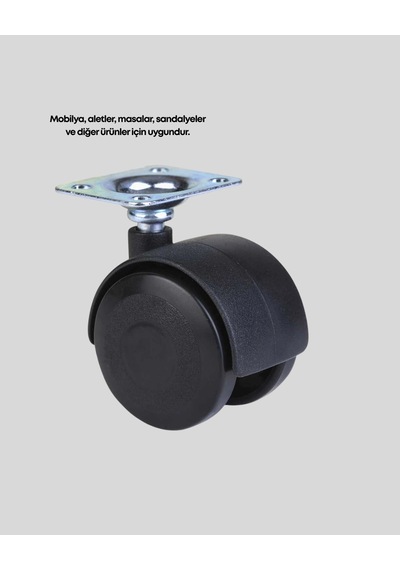 Hubrendy Tekno 4 Cm Çap Kilitsiz Tekerlek Ayağı Tekli Hafif Mobilyalar İçin 16063626