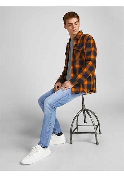 12203510 Jack & Jones Jjıglenn Jjorıgınal Erkek Jean Pantolon Blu Mavi