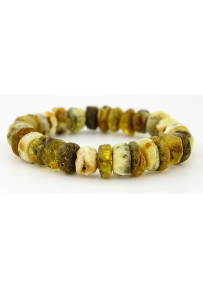 Kehribar Bileklik Amorf Tasarım Ambergold Blk23-130 Çok Renkli
