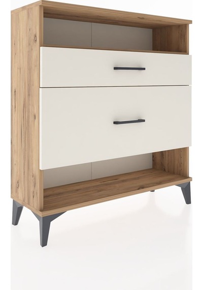 Arges Şifonyer Tek Raflı 2 Çekmeceli 88x30x96 Çam-aytaşı Atlas Çam