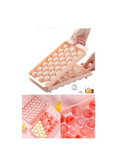 2 Adet 33 Hazneli Küre Buz Kalıbı 20-12 Cm Plastik Diğer