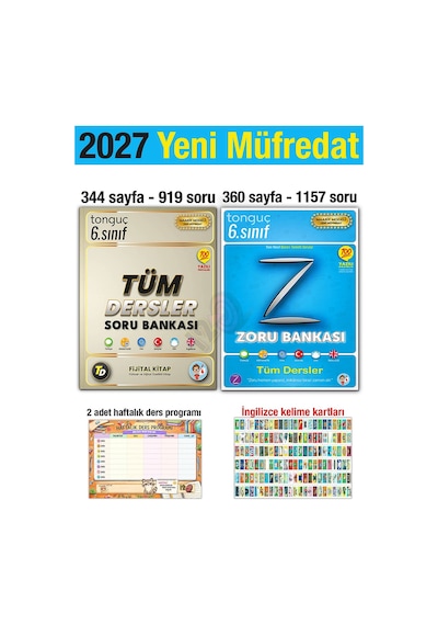 6. Sınıf 2027 Tüm Dersler Soru Zoru Bankası Seti Maarif Model