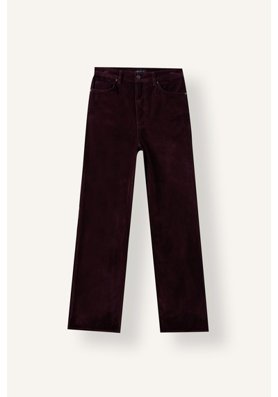 Defacto Yüksek Bel Straight Fit Gabardin Pantolon I8247ax26aubr171 Bordo-br171