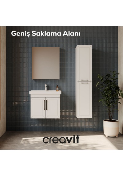 Creavit D20 65 Cm Kapaklı Lavabo Dolabı Beyaz Lake Beyaz Creavit D20 65 Cm Kapaklı Lavabo Dolabı Beyaz Lake Beyaz