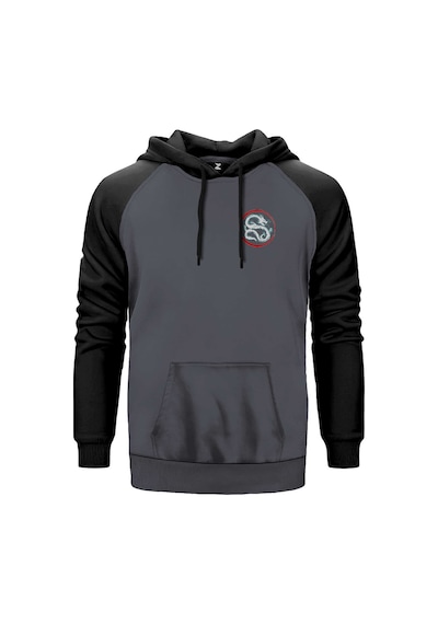 Dragon Karate Gri Renk Reglan Kol Sweatshirt Gri