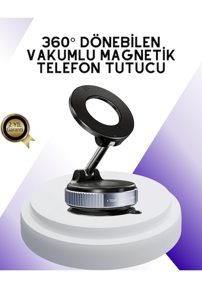 Cosmotex Manyetik Araç Telefon Tutucu 360 Derece Dönebilen Vakumlu Stand Çok Renkli