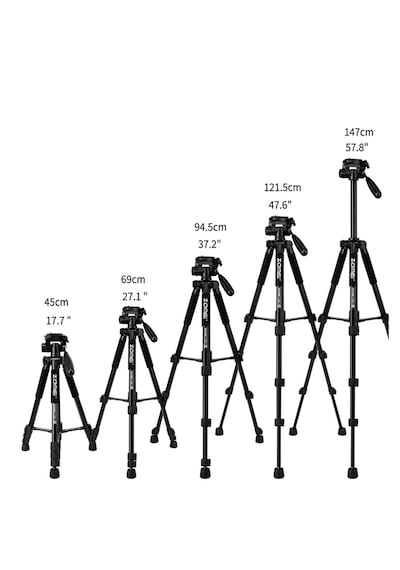 Q222 Profesyonel Tripod-monopod, Telefon Tutucu Ve Çanta li 152cm Maksimum Yükseklik