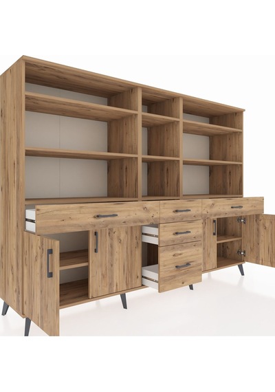 Hyperion Dolap 11 Raflı 5 Çekmeceli 4 Kapaklı 220x44x163 Çam-çam Çam-çam Hyperion Dolap 11 Raflı 5 Çekmeceli 4 Kapaklı 220x44x163 Çam-çam Çam-çam