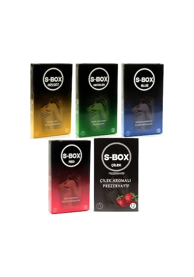 SB06 S-Box Kondom Prezervatif Seti 12 li 5 Paket (60 Adet)