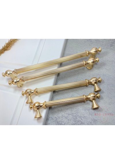 Hitit 224 Mm Altın Modern Metal Kulp Modelleri Lüks Country Mutfak Dolap Çekmece Mobilya Kulbu Altın
