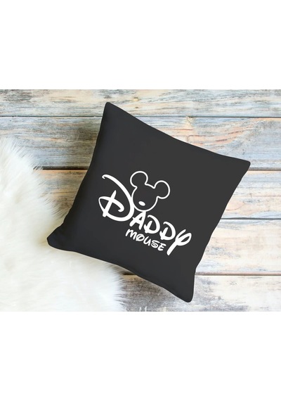 BK Gift Disney Tasarımlı Premium Kumaş Siyah Kırlent Yastık, Ev H